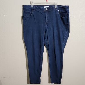 Lane Bryant Jeans Size 22 Mid Rise Skinny Denim Blue